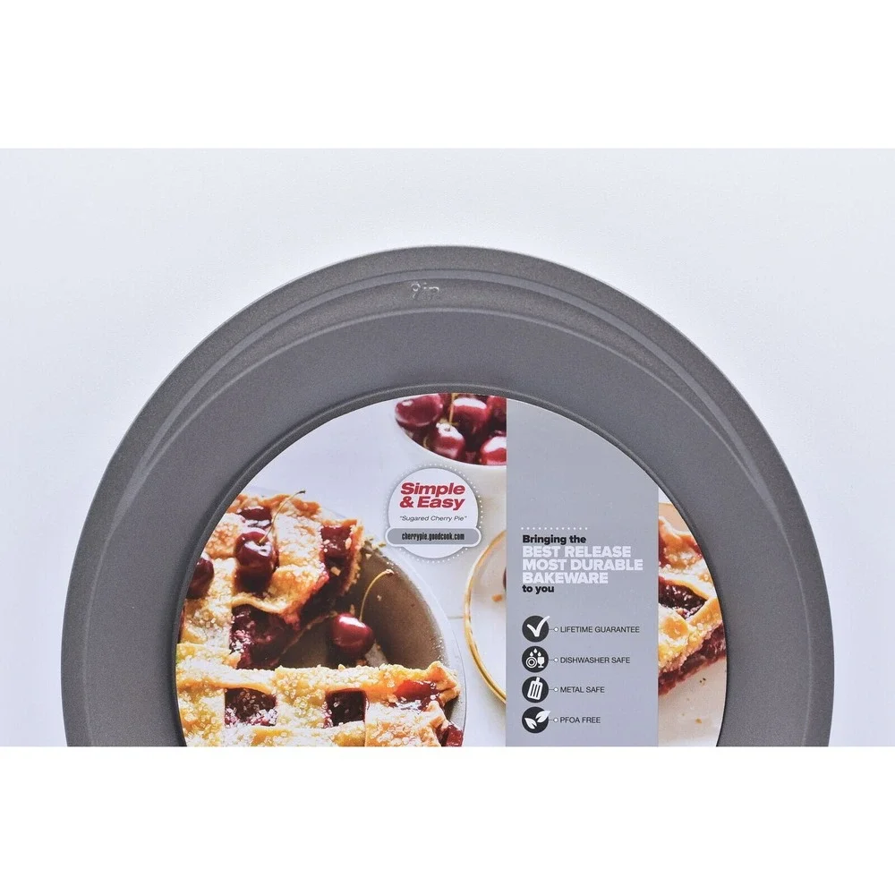 Good Cook Premium Nonstick 9 inch Pie‎ Pan, Dishwasher Safe